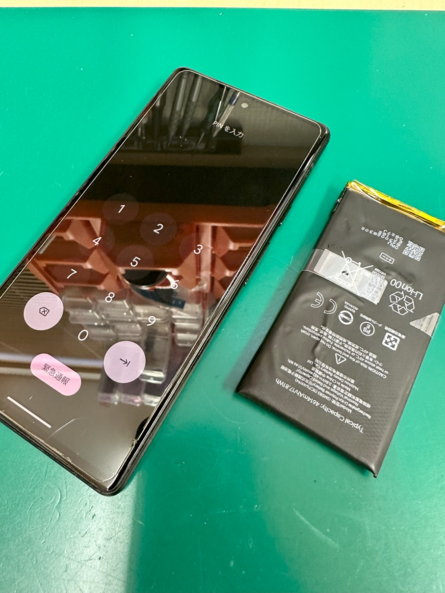 Pixelバッテリー膨張修理【スマホ修理工房熊谷店】