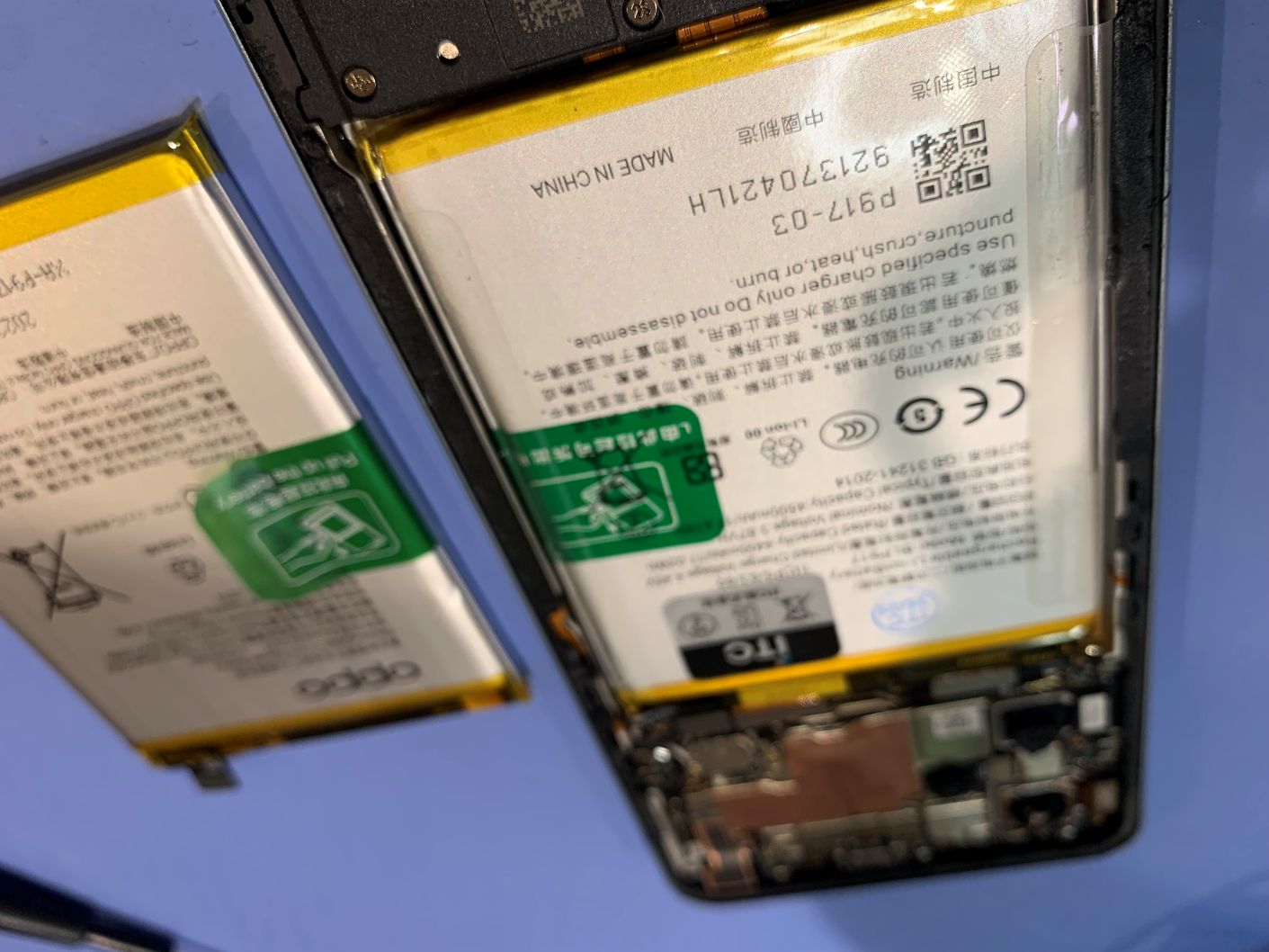 Oppo Reno7Aバッテリー交換/三郷市からご来店【スマホ修理工房フレスポ八潮店】