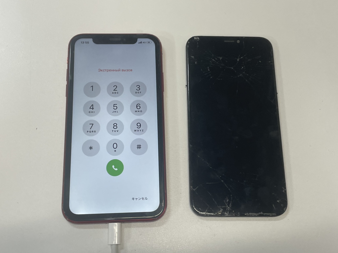 【 iPhone XR】画面割れでタッチが効かない