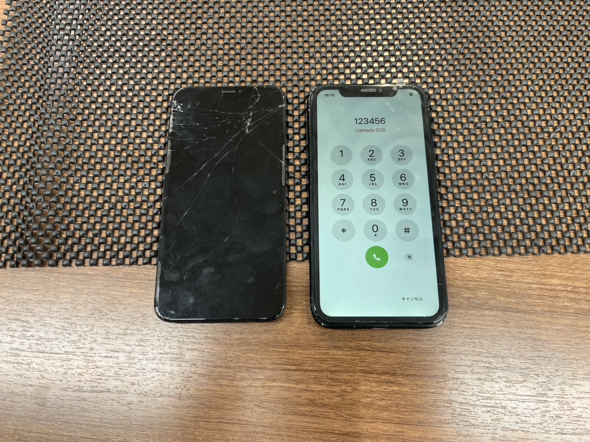 【iPhone XR】 落として液晶が黒くなってしまった、、