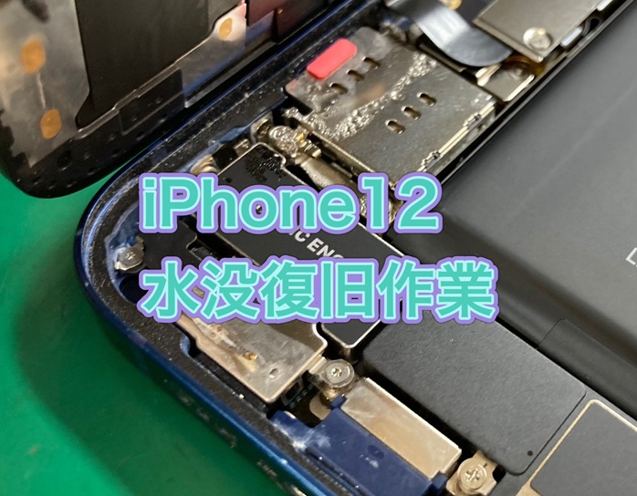 iPhone12 プールで水没…起動不能【三鷹店】