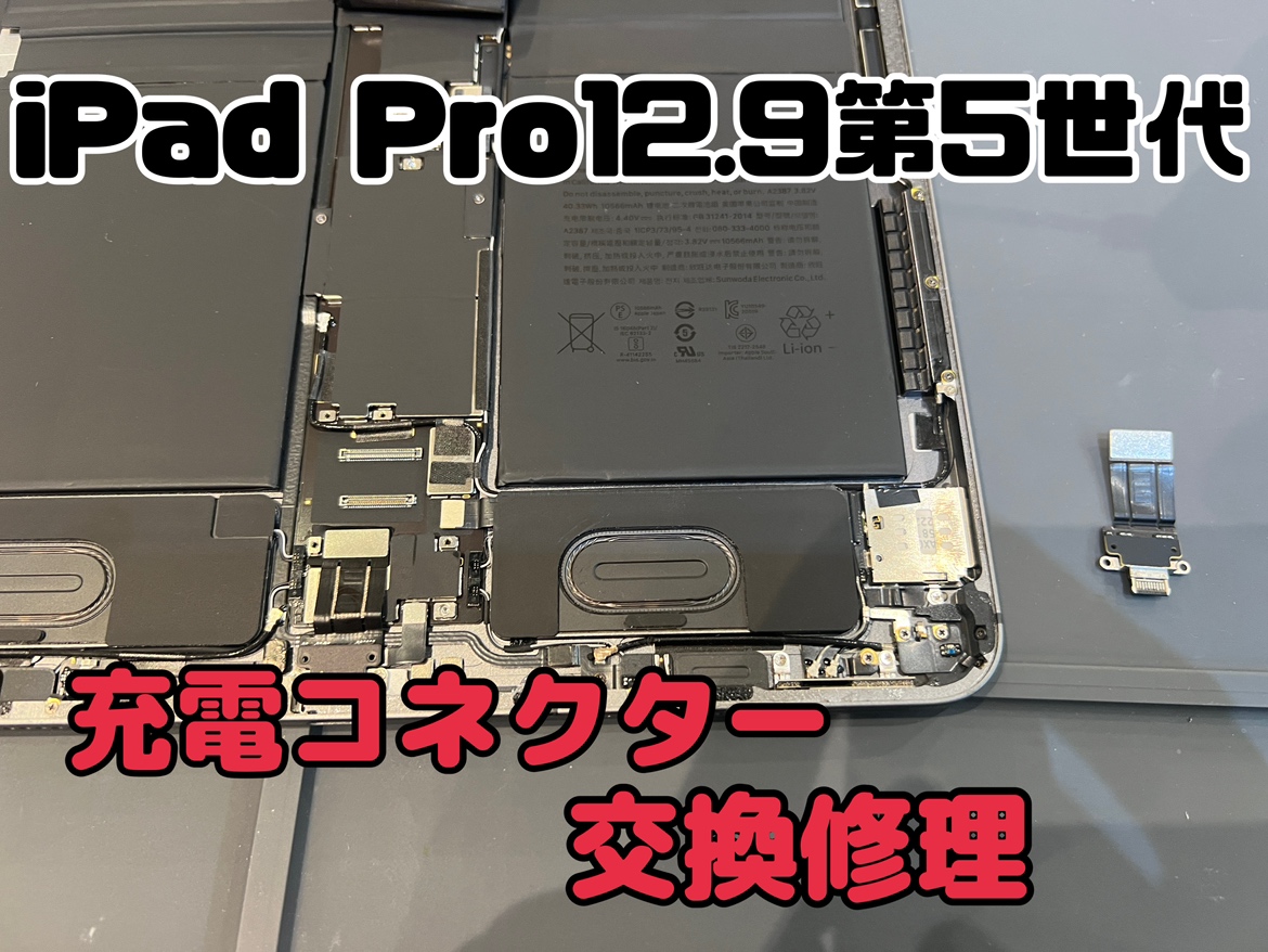 iPad Pro12.9第5世代（アイパッドプロ12.9）充電コネクターの交換をしました！