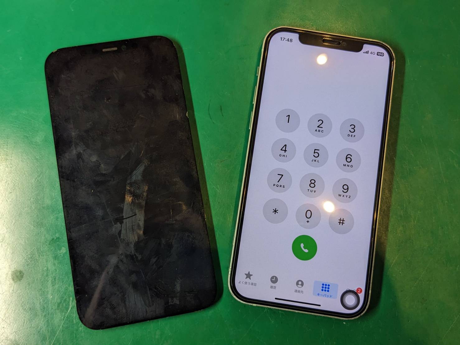 タッチが効かない…　iPhone12　画面交換修理【スマホ修理工房ミーツ国分寺店】