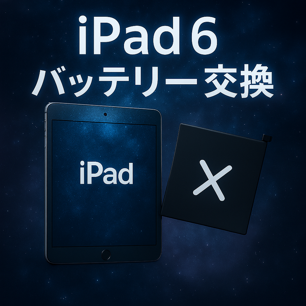 iPad 6（アイパッド第6世代）のバッテリー交換は、データそのまま・即日修理対応