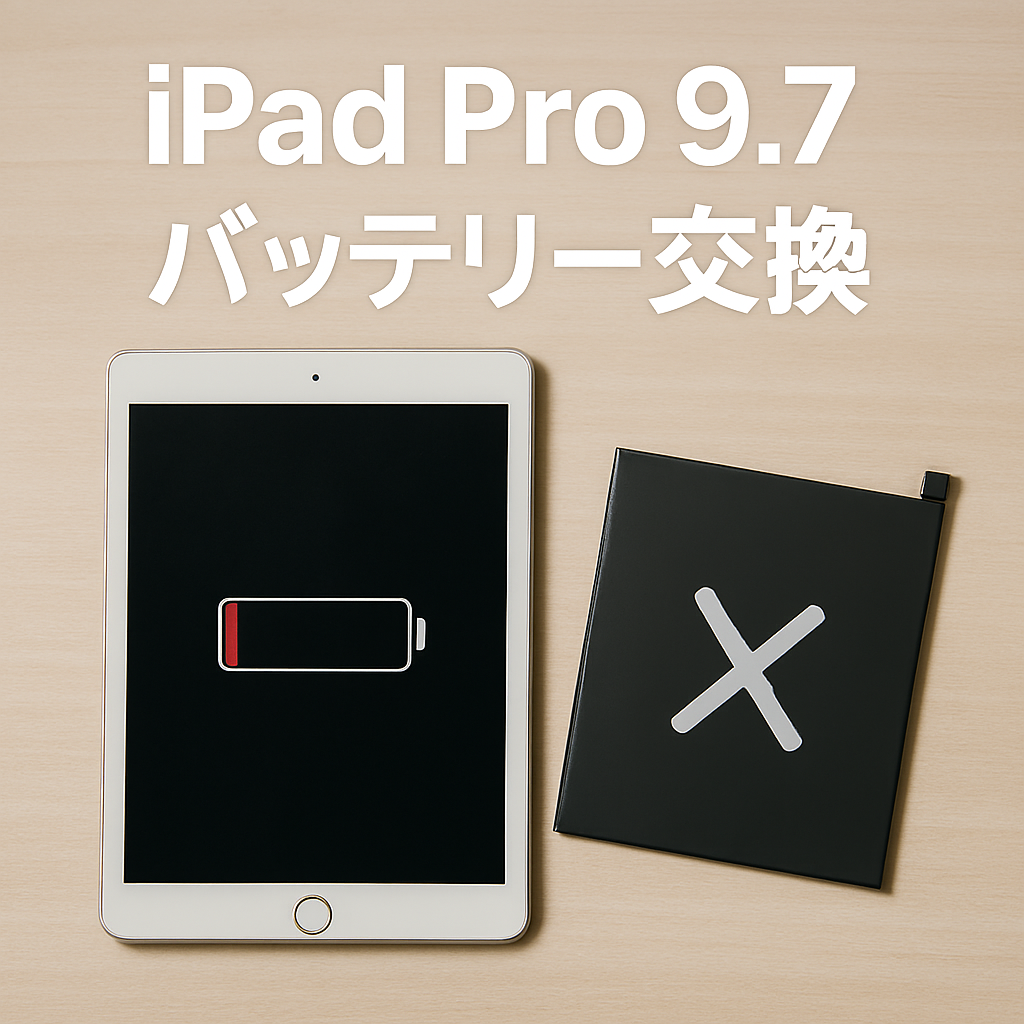 iPad Pro 9.7（アイパッドプロ 9.7）のバッテリー交換は、データそのまま・即日修理対応