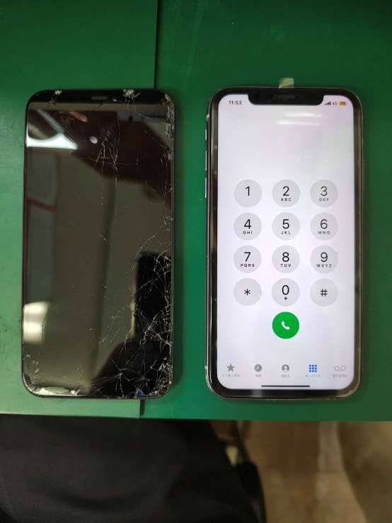 落として割れて点かなくなってしまったiPhone11画面交換修理