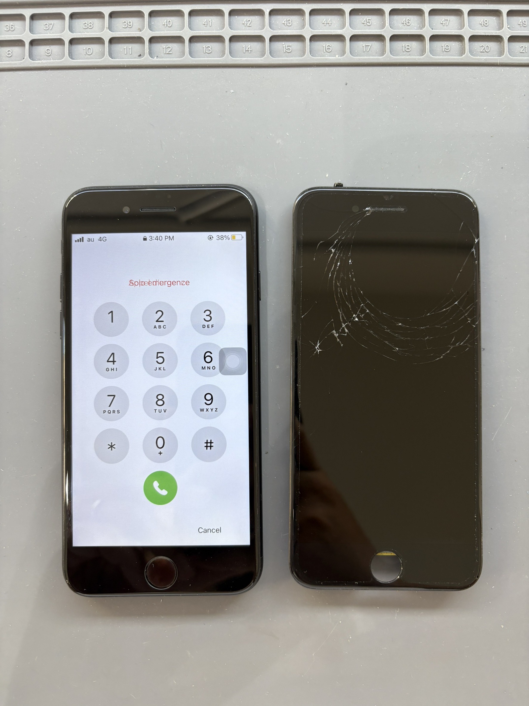 iPhoneSE2の割れた画面も新品同様に!液晶交換で快適に復活!【スマホ修理工房大和店】