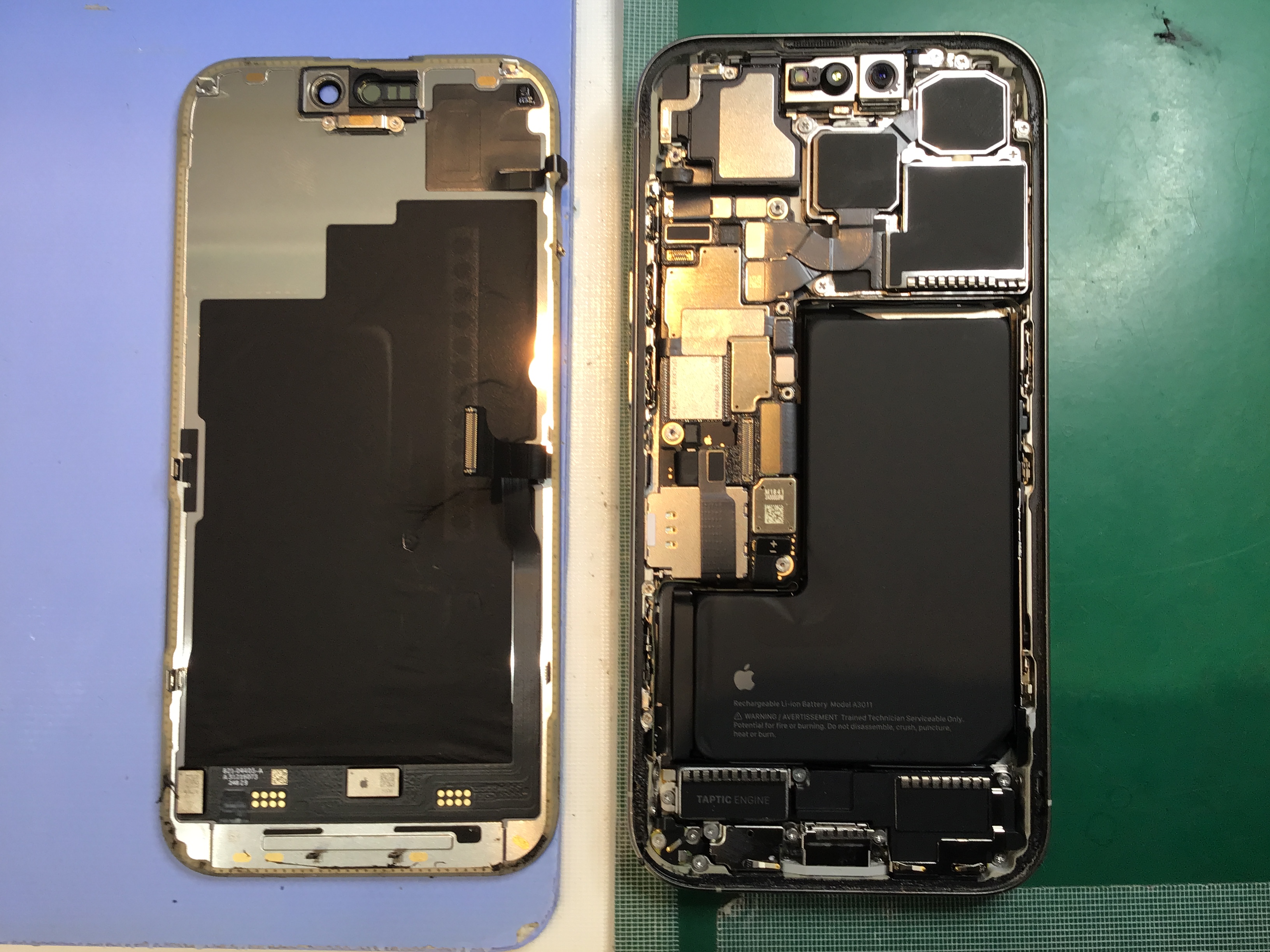 iPhone15Pのパネル交換は、データそのまま・即日修理のスマホ修理工房京王聖蹟桜ヶ丘ショッピングセンターB館店へ！