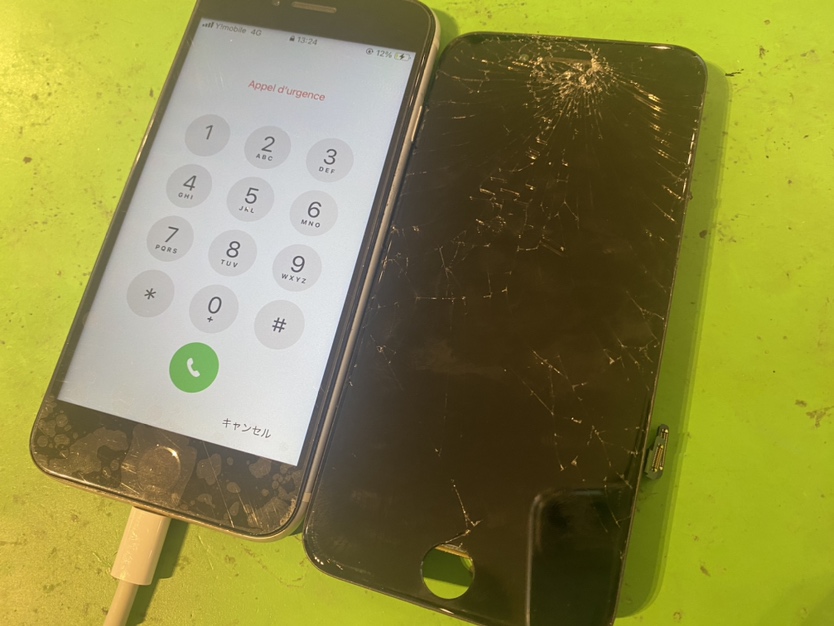 iPhone SE (第3世代)の画面割れ！即日対応しております！