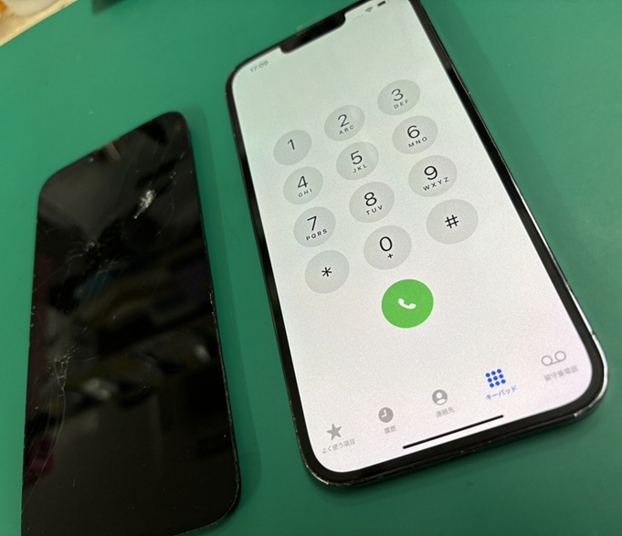 🔧📱iPhone13ProMax(アイフォン13プロマックス)画面割れ・液晶漏れ・液晶割れ修理📱🔧