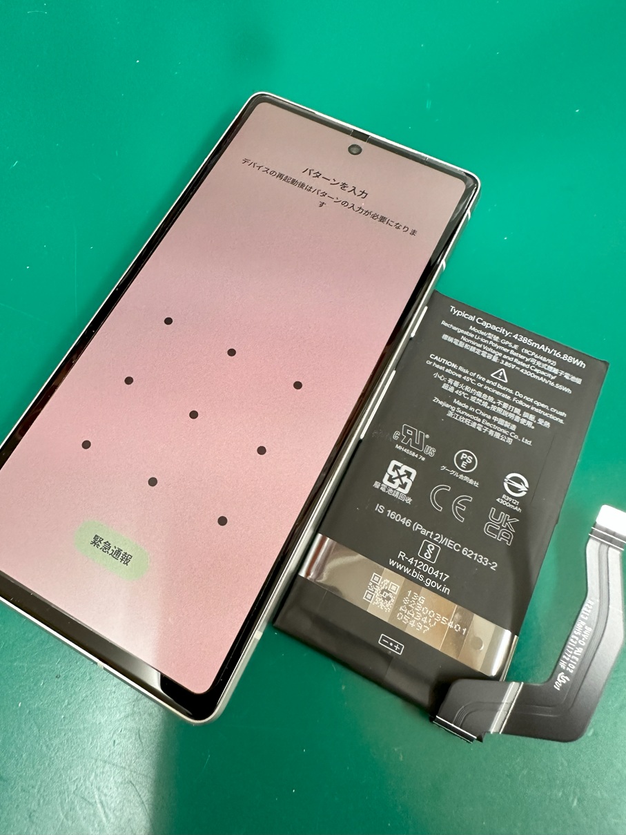GooglePixel7aバッテリー交換【スマホ修理工房熊谷店】