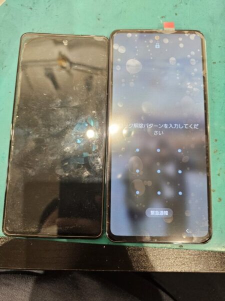 落として画面が映らなくなったGalaxy A53 5G(ギャラクシー)の画面修理いたしました！【スマホ修理工房北千住マルイ店】
