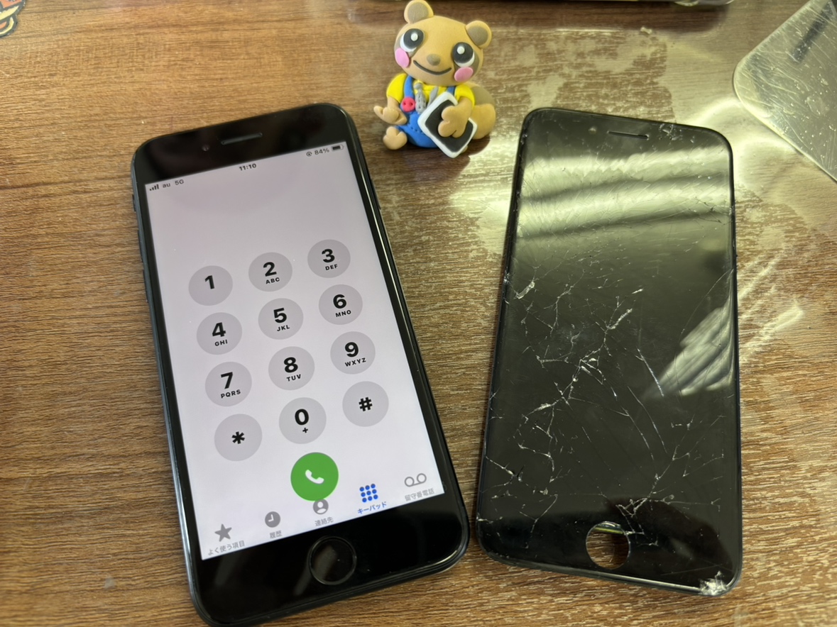 iPhoneSE3のガラス割れ修理でお越しいただきました！