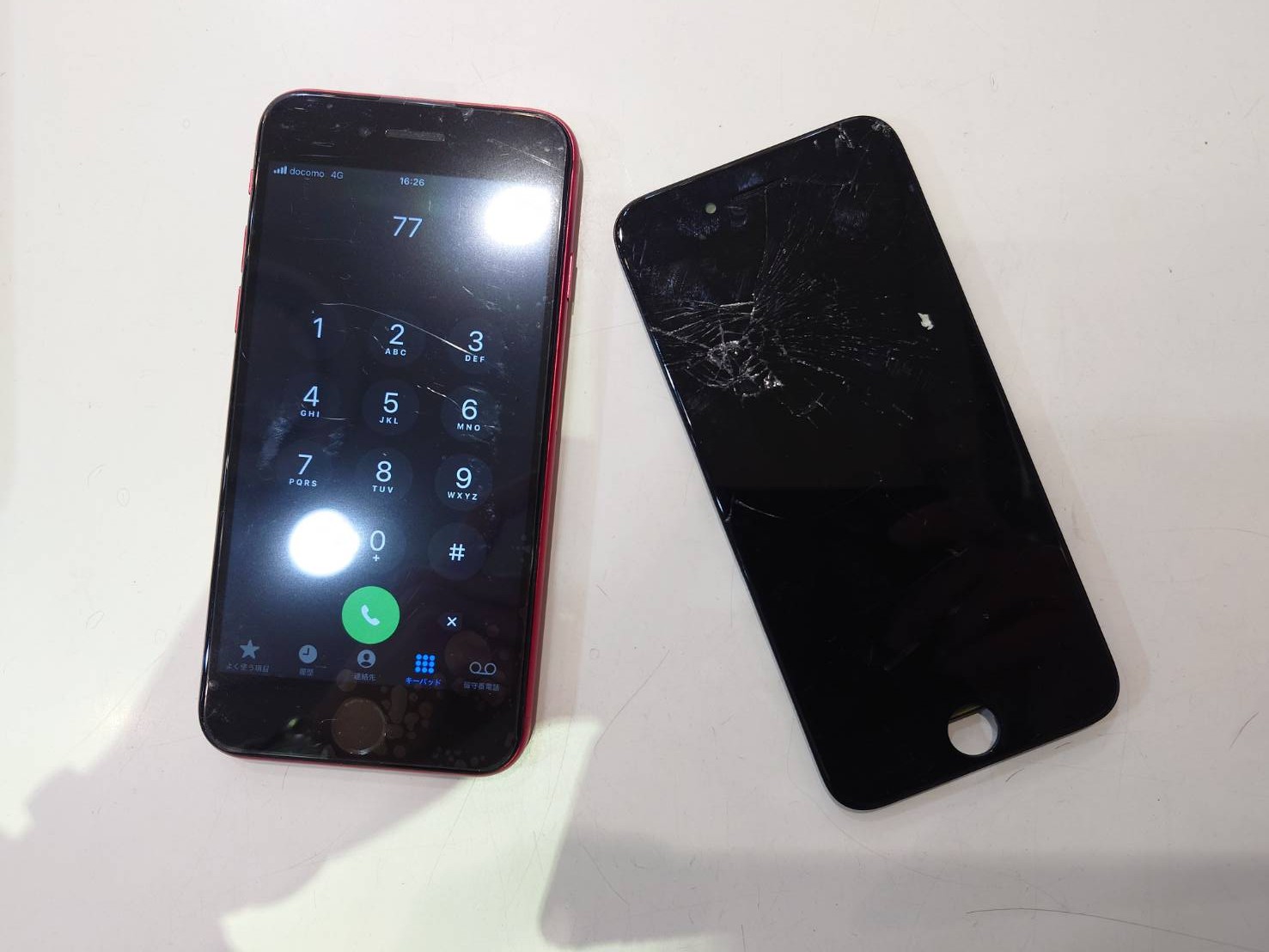 落として画面がバキバキ...iPhone14 SE2画面交換【スマホ修理工房荻窪タウンセブン店】
