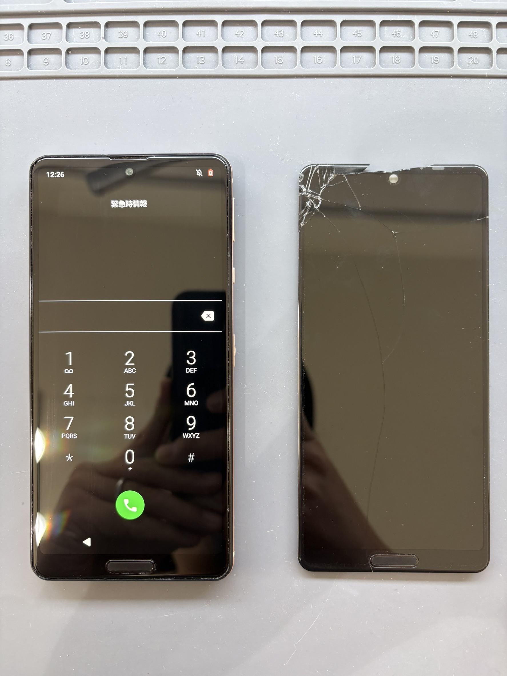 タッチ操作の効かなくなってしまったAQUOSsense4liteの液晶交換修理【スマホ修理工房大和店】