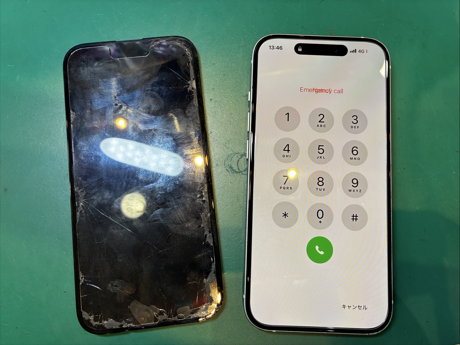 落として画面がヒビ欠け...iPhone 15画面交換【スマホ修理工房荻窪タウンセブン店】