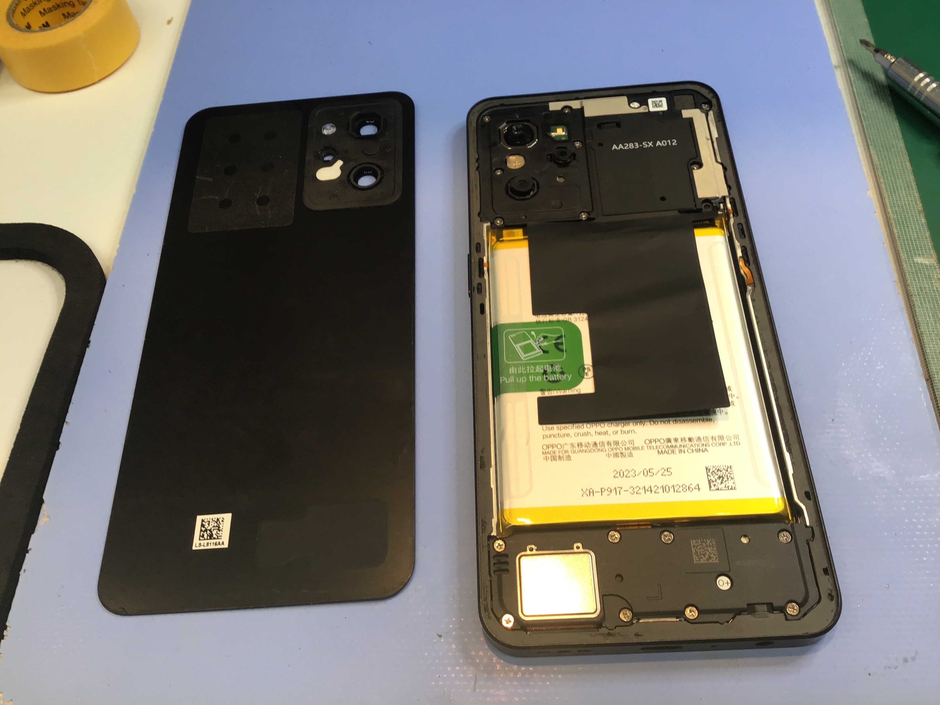 OPPO Rino9Aのバッテリー交換は、データそのまま・即日修理のスマホ修理工房京王聖蹟桜ヶ丘ショッピングセンターB館店へ！