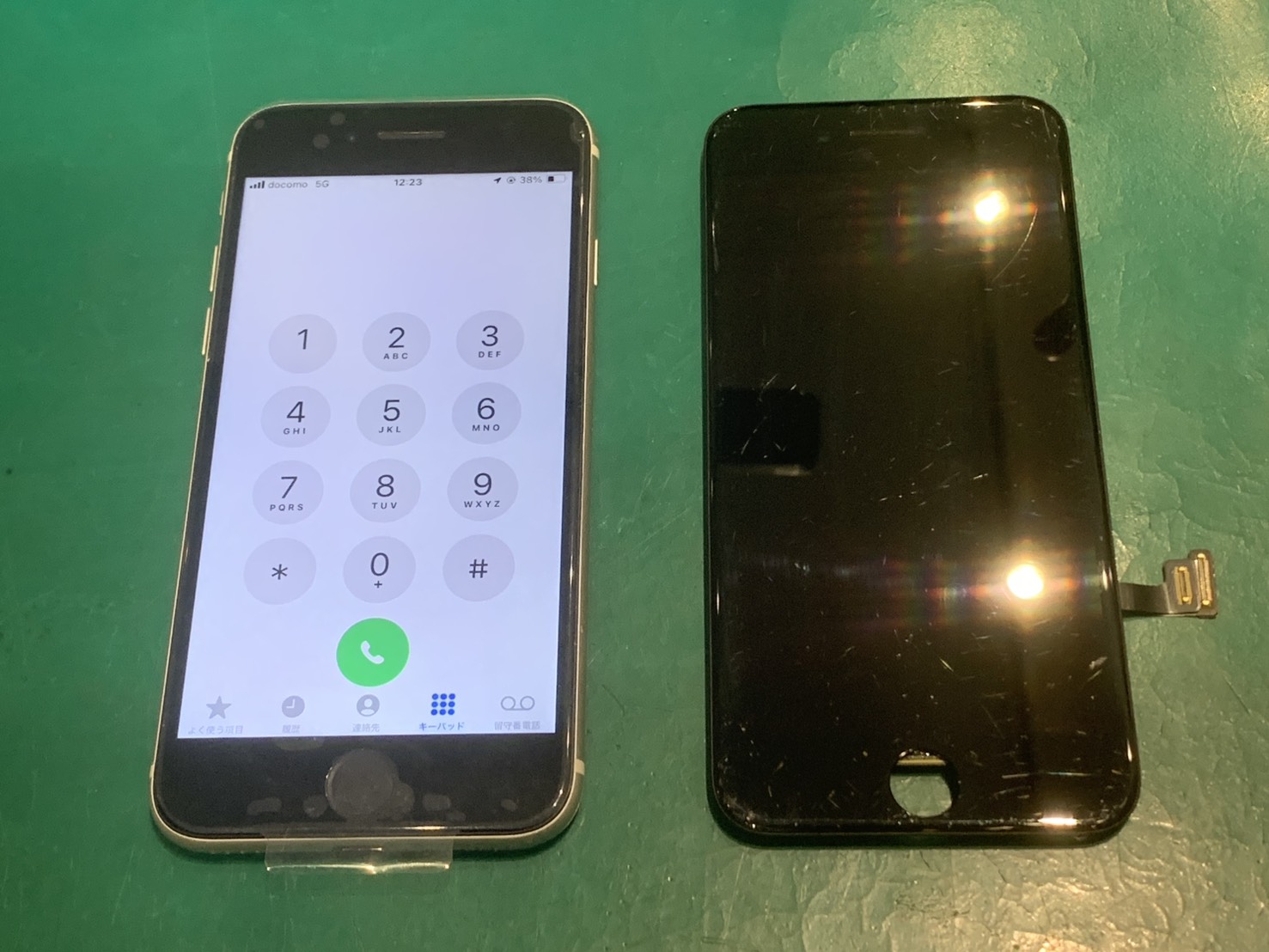 気が付いたら液晶が全く映らなくなっていた… iPhoneSE3画面交換修理【スマホ修理工房ミーツ国分寺店】