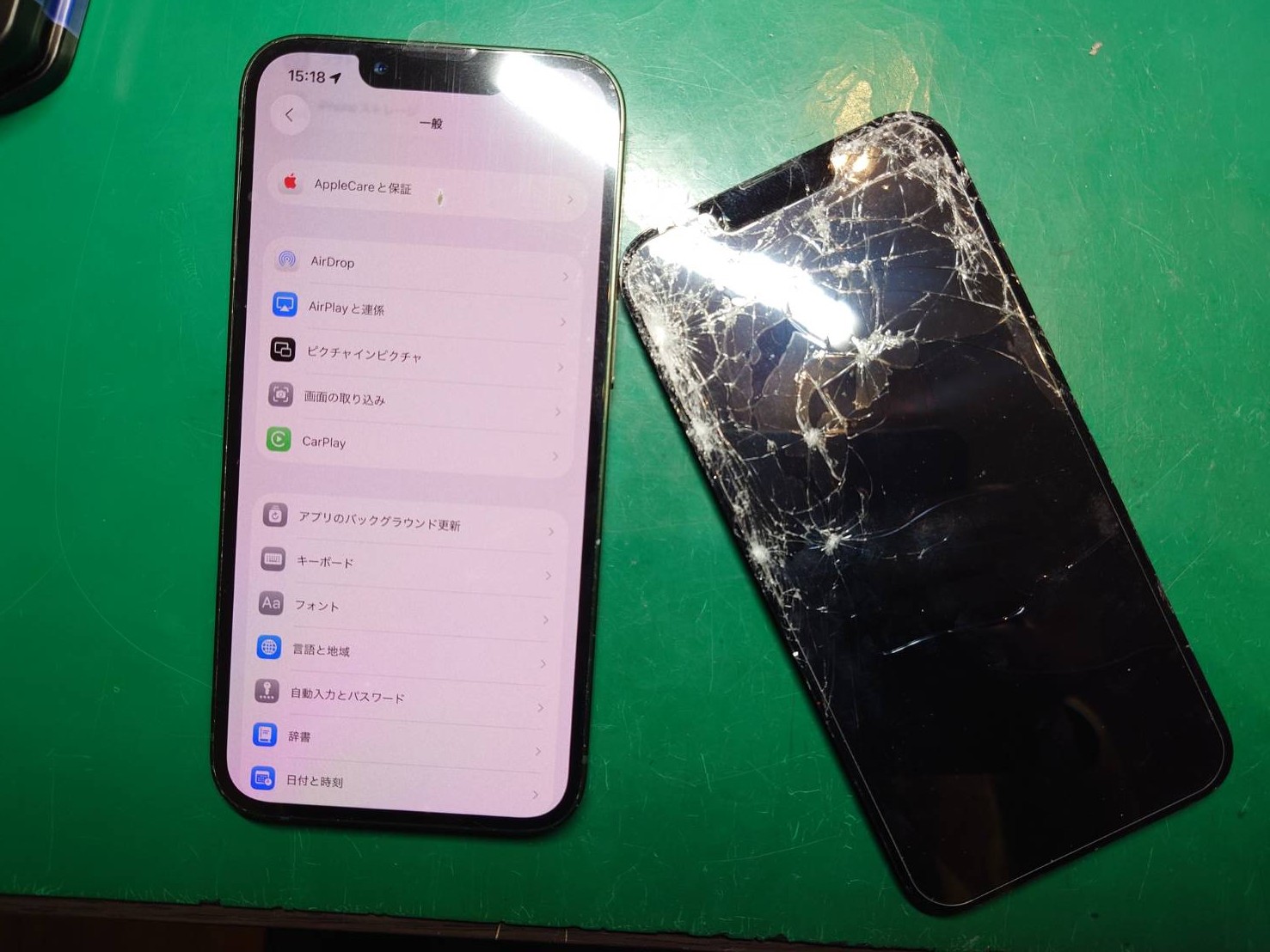 落として画面が割れてしまった…iPhone13画面交換修理【スマホ修理工房ミーツ国分寺店】