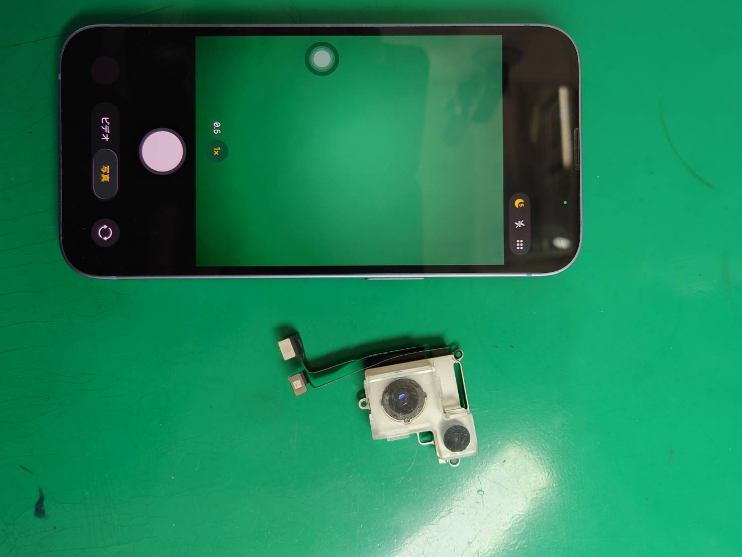 カメラに何も映らなくなった…iPhone 14 アウトカメラ交換を行いました！！【スマホ修理工房大井町店】
