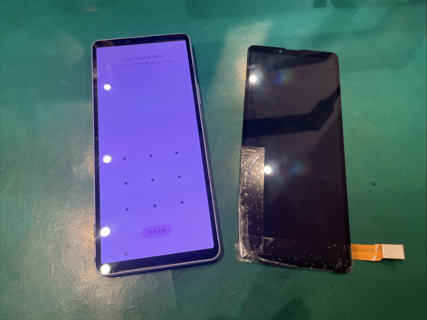落としてしまい画面割れ、タッチが効かない…。Xperia10V画面交換修理【スマホ修理工房ミーツ国分寺店】