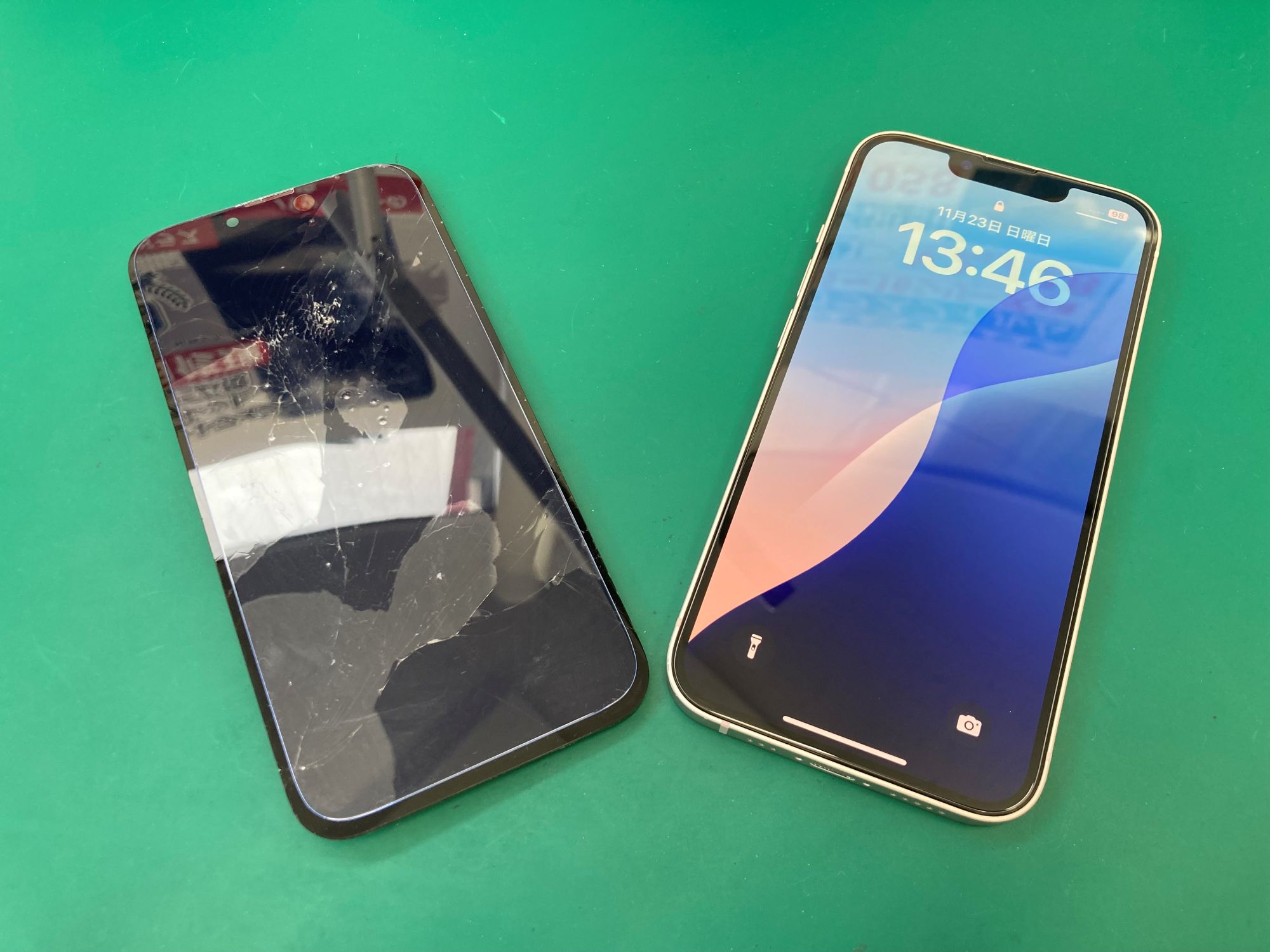 iPhone13(アイフォン13)画面割れによる画面交換【登戸・向ケ丘遊園店】