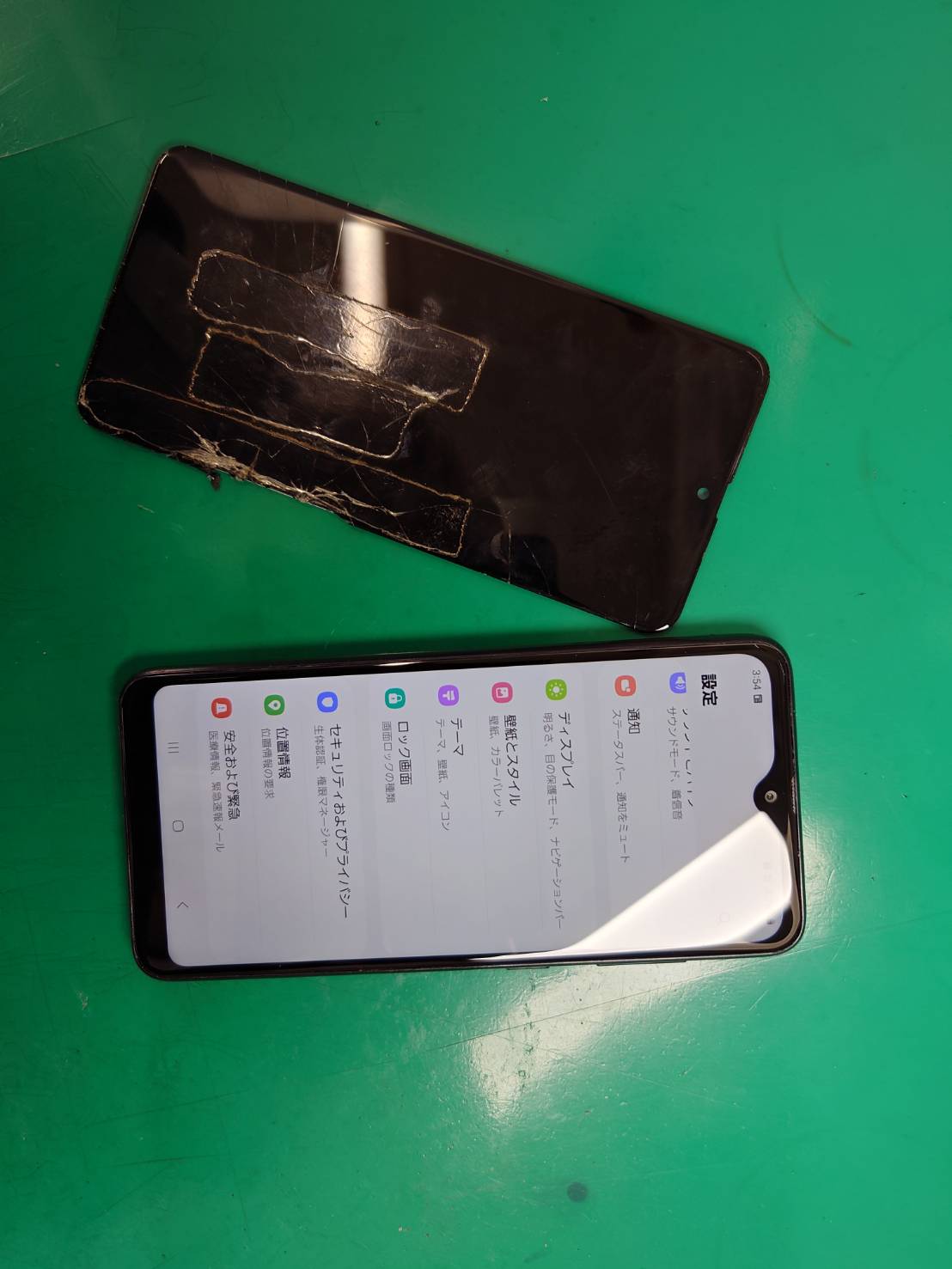 galaxy a22 15台 画面割れ無し 落として画面が割れた…Galaxy A22(ギャラクシー)画面交換を行いました