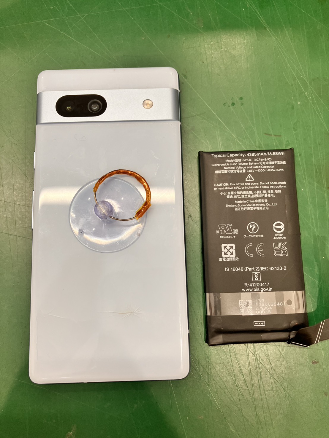 GooglePixel7aのバッテリー交換をおこないました！　-スマホ修理工房和光和駅前店-