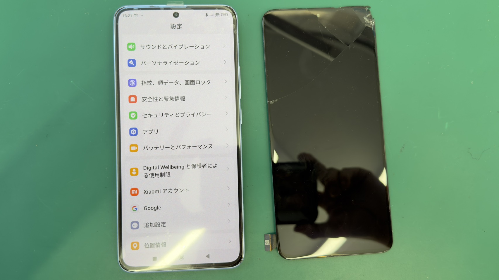 android・Xiaomi 13T(シャオミー13T)画面割れによる画面交換【登戸・向ヶ丘遊園店】