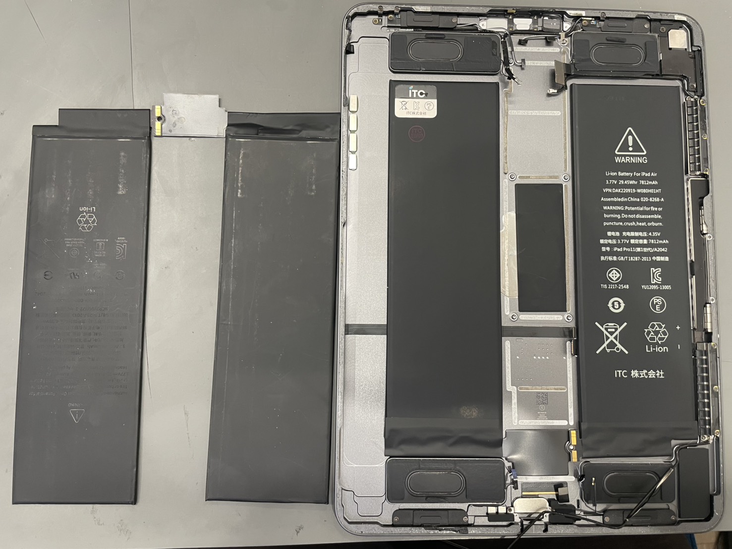 iPadPro1世代11インチのバッテリー交換の修理を承りました－スマホ修理工房和光北口店-