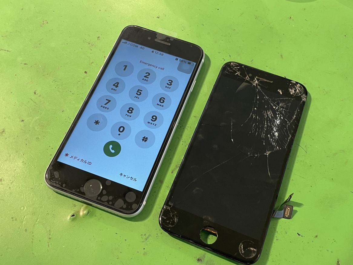 iPhoneSE(第2世代)タッチ不良　液晶画面交換