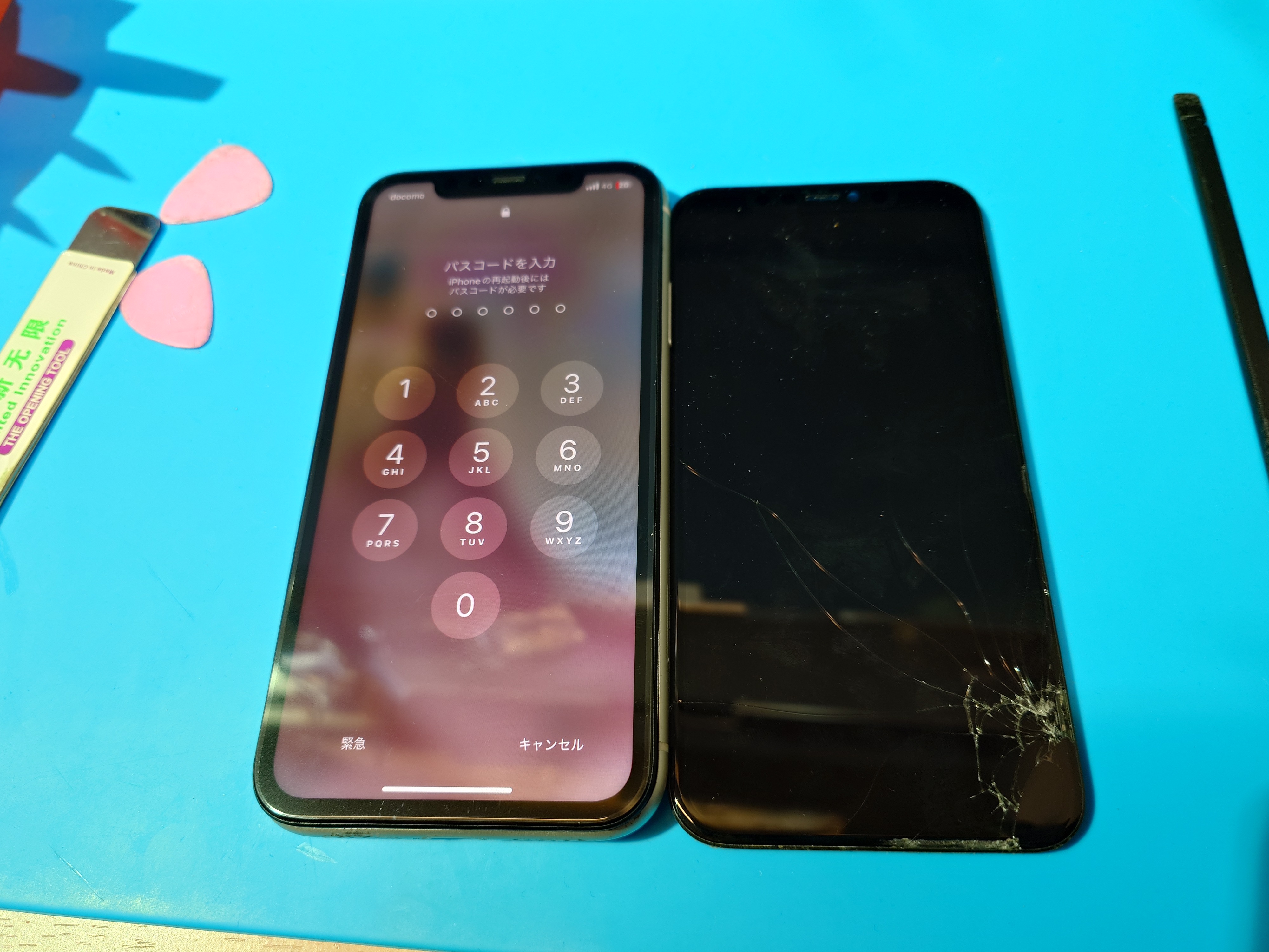 iPhone11(アイフォン11)下の方のタッチが効かずロック解除が出来ない…画面交換で解決！【スマホ修理工房札幌店】