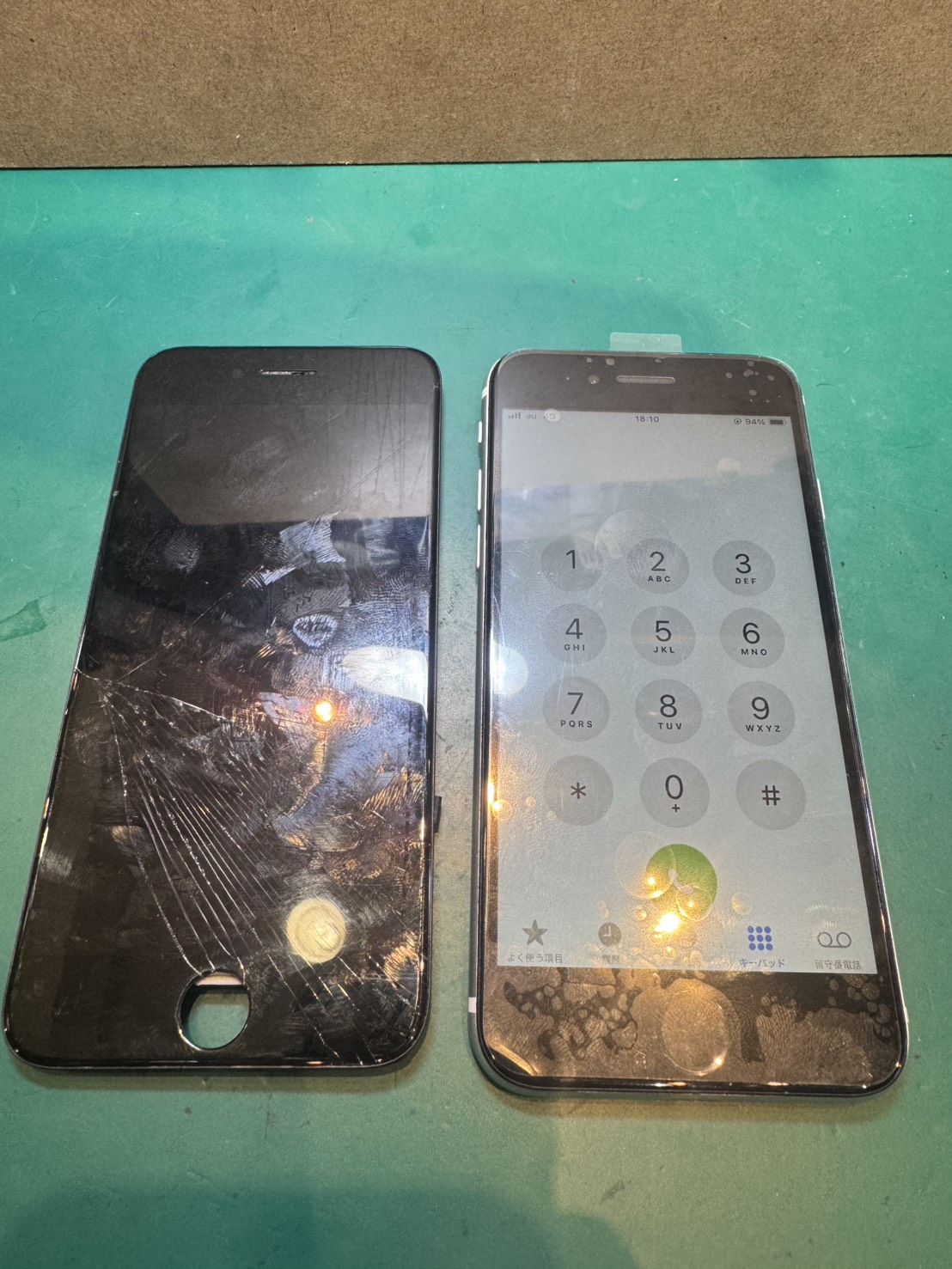 落としてしまいバキバキに...iPhone SE2画面交換【スマホ修理工房荻窪タウンセブン店】