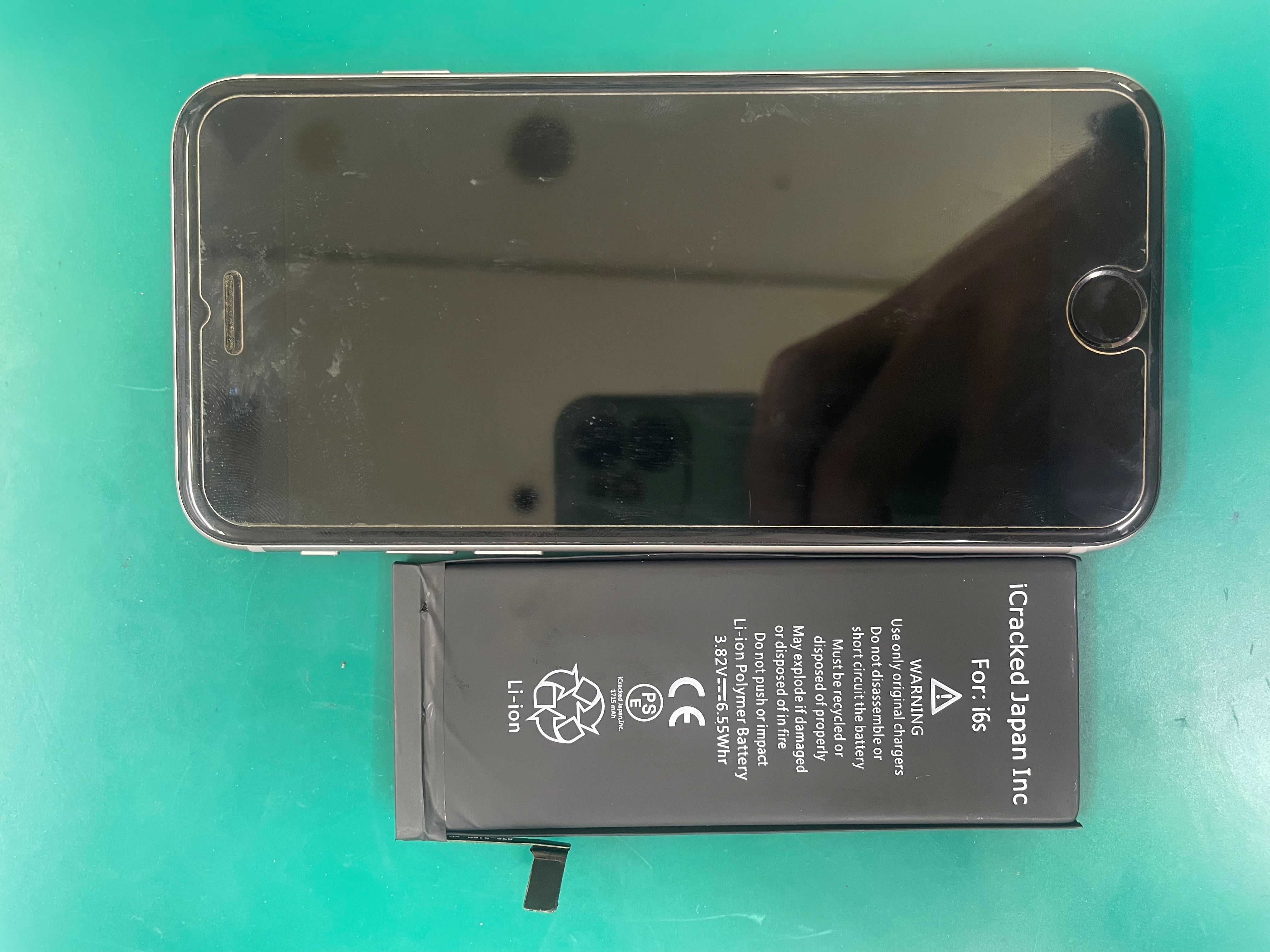 いくら充電しても起動しない…　iPhone6S　バッテリー交換【スマホ修理工房三鷹店】