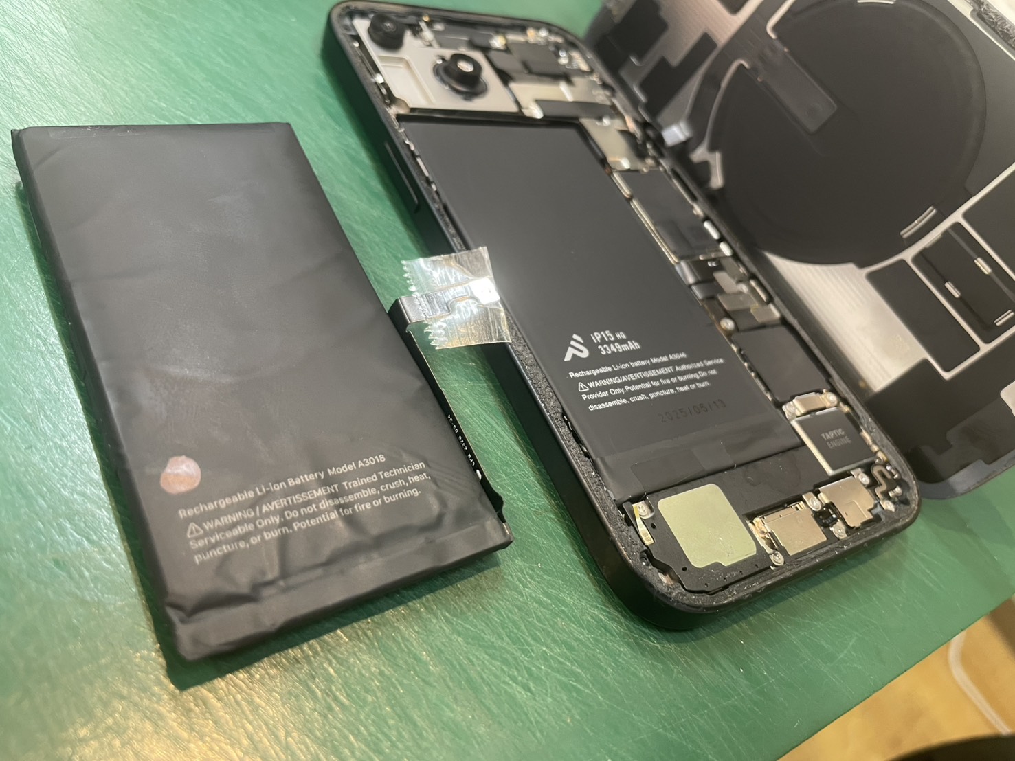 iPhone15のバッテリー交換を行いました-スマホ修理工房イオン大井店-