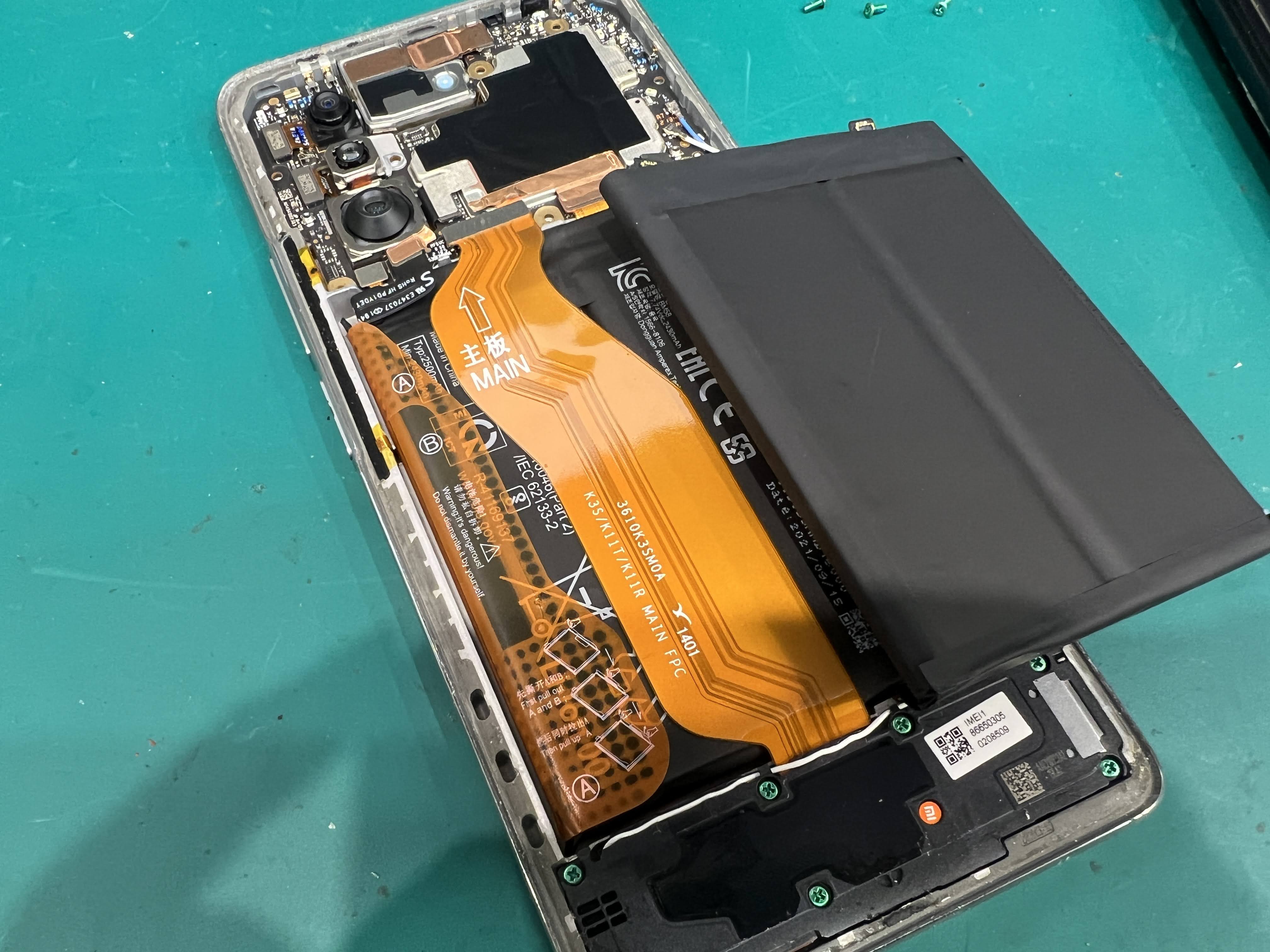 Xiaomi11TPro（シャオミ11ティープロ）電池の減りが早い症状を改善！90分でバッテリー交換対応🔋