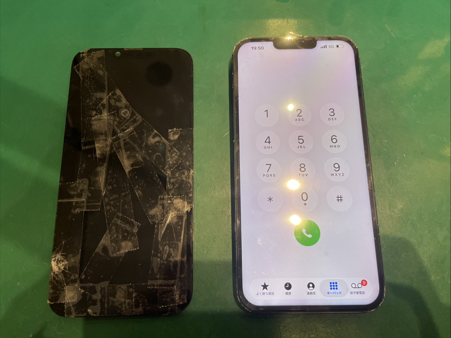 画面が割れて映らなくなってしまった...　iPhone14 Plus 画面交換修理【スマホ修理工房ミーツ国分寺店】