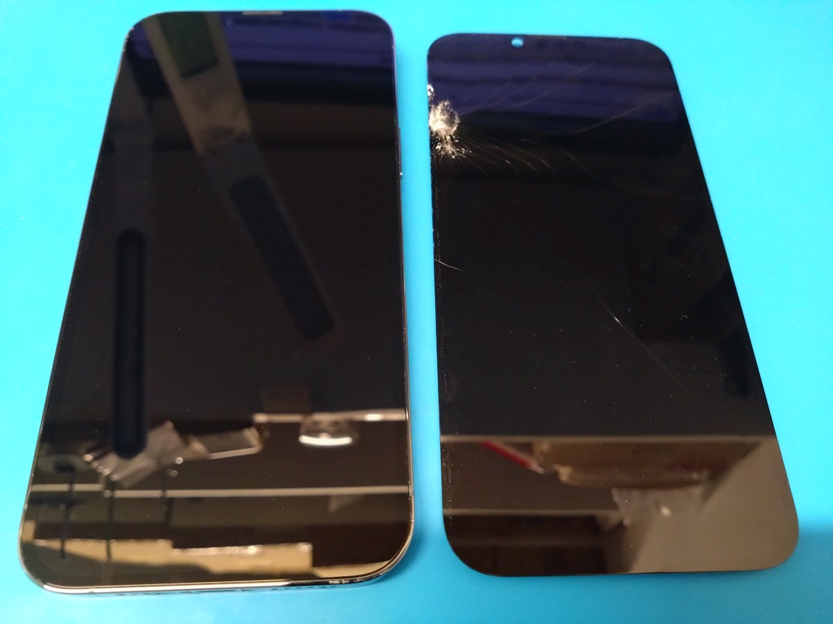 iPhone14Plus(アイフォン14プラス)画面が割れた(；ﾟДﾟ)大丈夫！！おまかせください！【スマホ修理工房札幌店】