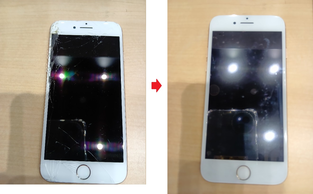 iPhone8の画面破損はスマホ修理工房テラスモール湘南店へ