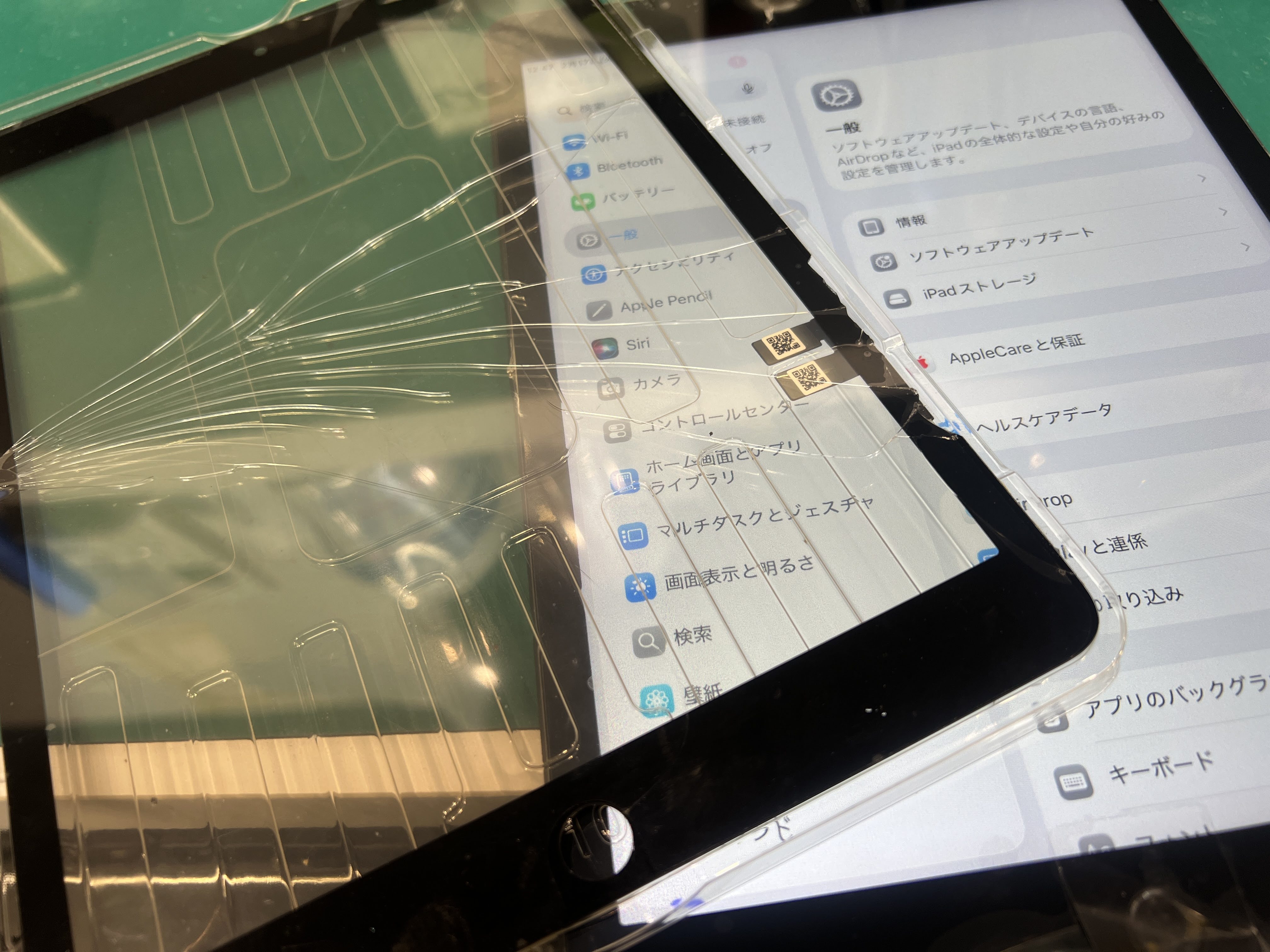 iPad9（アイパッド9）の画面が割れて一部タッチ不良に！画面交換で直りました！