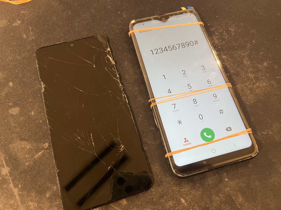 【Galaxy A20】ガラス割れ、液晶表示不良も当店へお任せください！