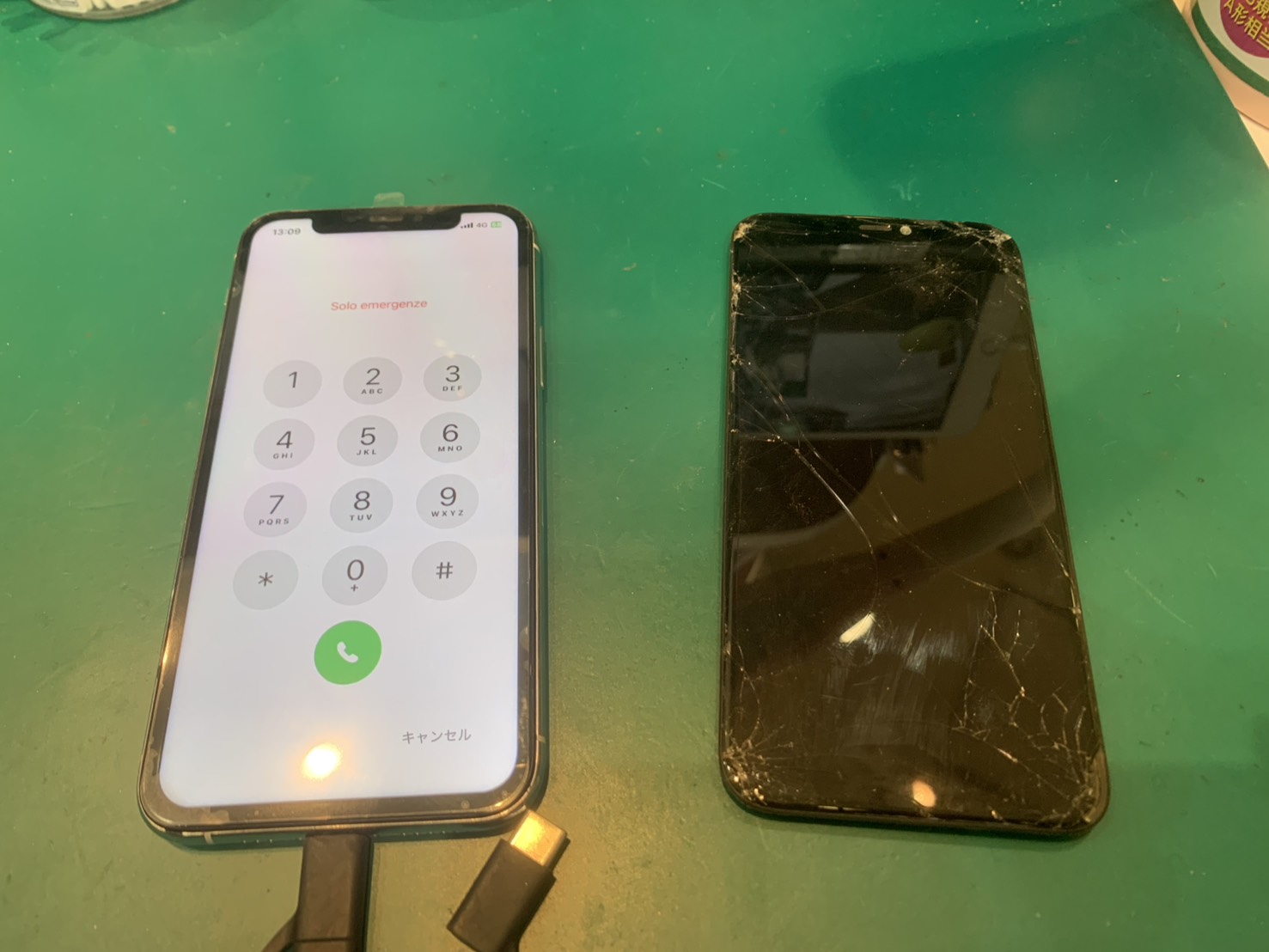 ガラスが割れてしまった…iPhone11Proの画面交換を行いました！【スマホ修理工房大井町】