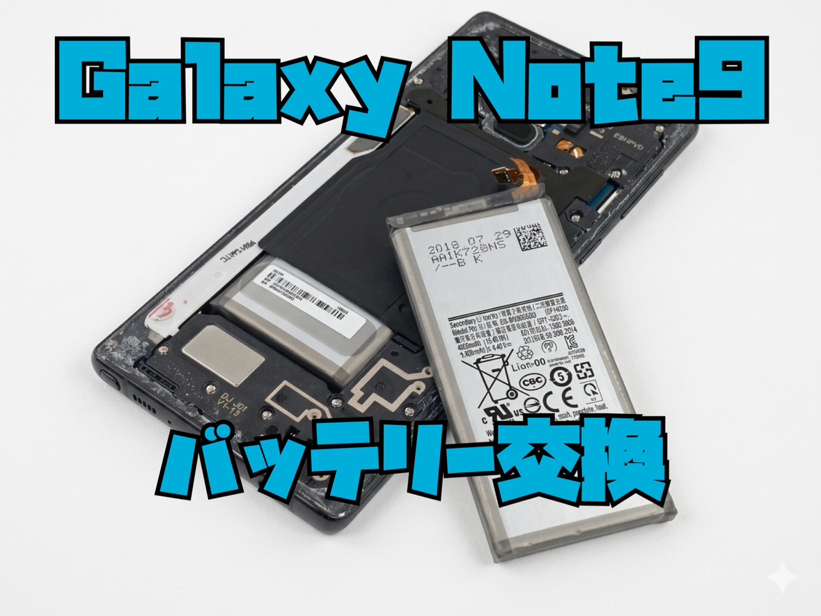Galaxy note9(ギャラクシーノート)のバッテリー交換修理を行いました！