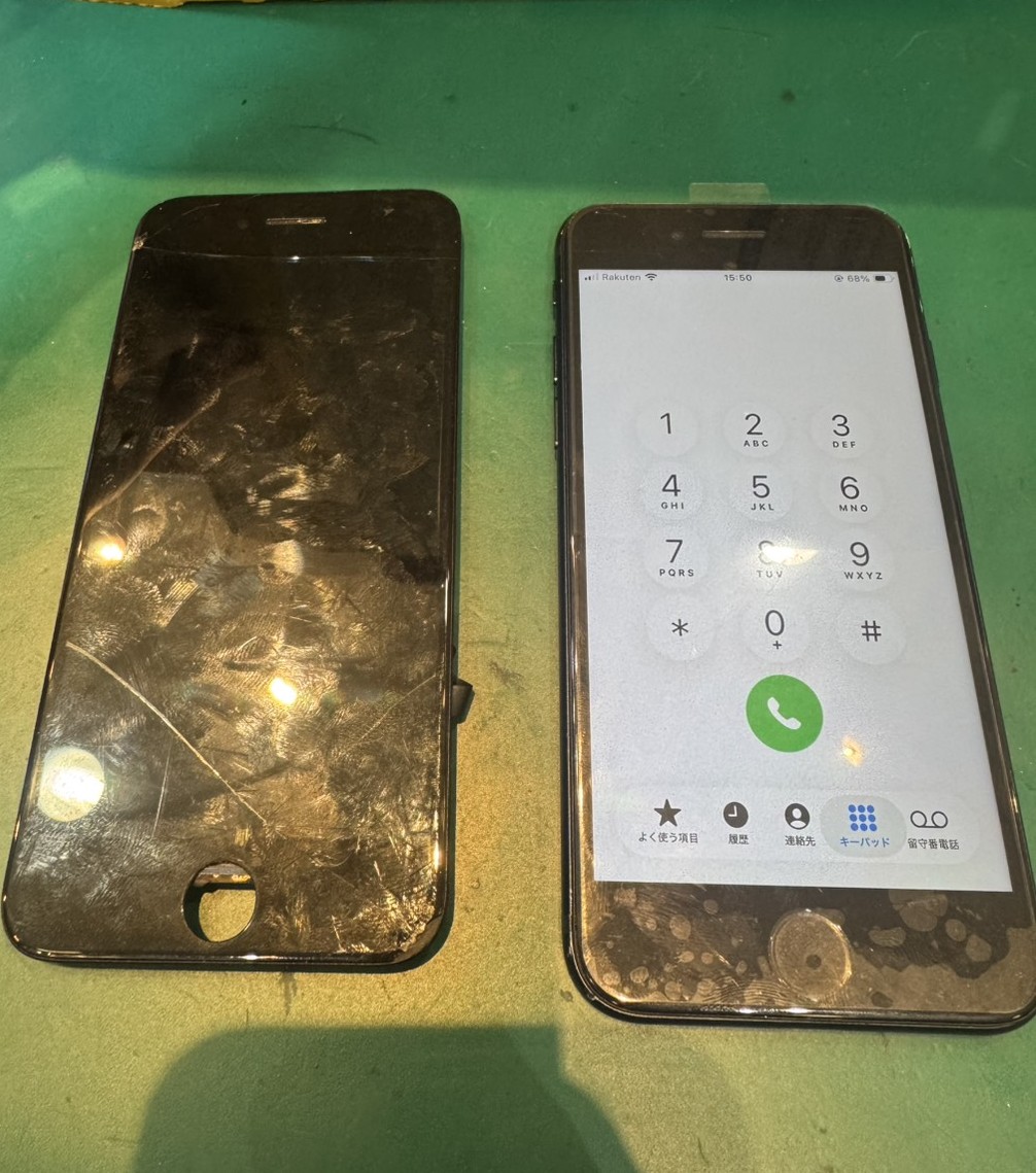 落としてしまってタッチ不可に...iPhone SE3画面交換【スマホ修理工房荻窪タウンセブン店】