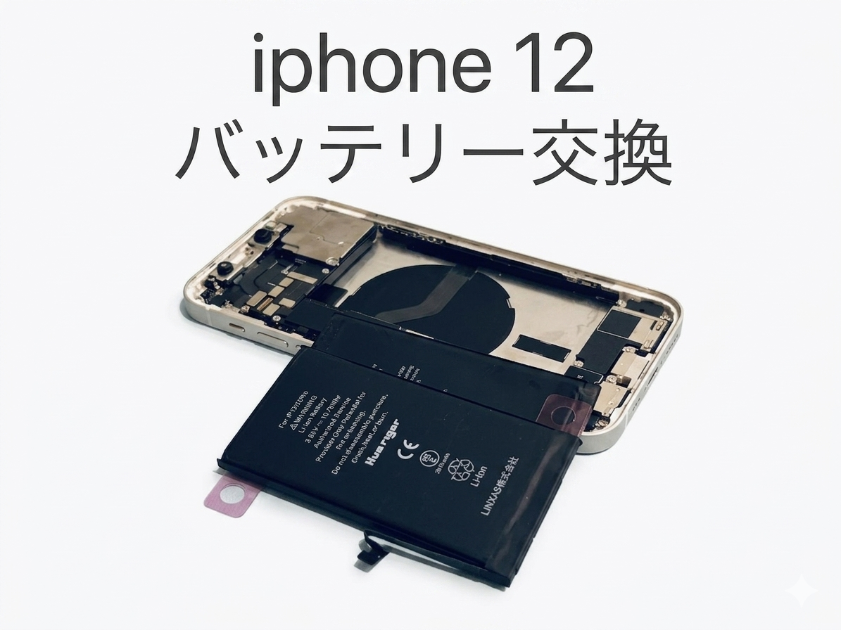 iPhone12(アイフォン)のバッテリー交換修理を行いました！