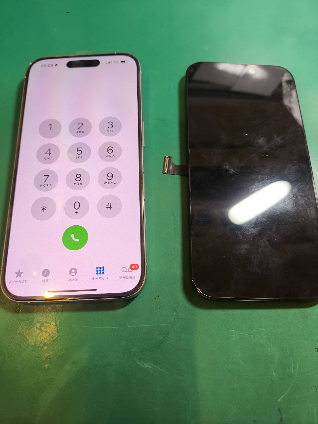 iPhone15の表示不良による画面交換【登戸・向ケ丘遊園店】