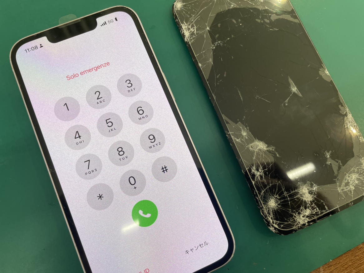 【金沢区】iPhoneの画面に緑色の線！即日画面交換で修理完了