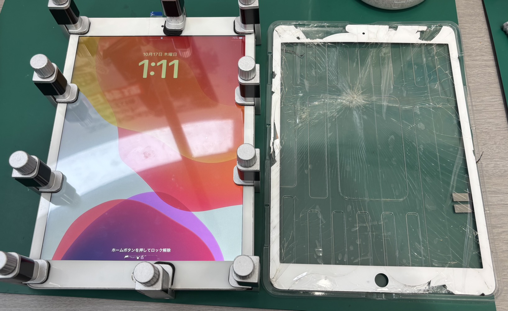 iPad7 タッチガラス交換