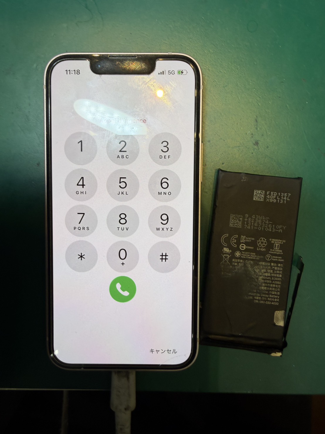 iPhone13miniバッテリー交換を行いました！【スマホ修理工房ミーツ国分寺店】