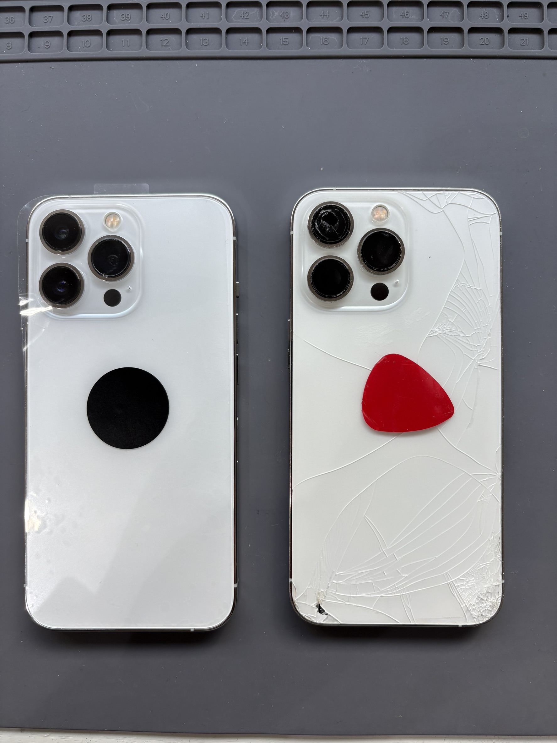 背面割れのiPhone13Proの外装交換修理！【スマホ修理工房大和店】